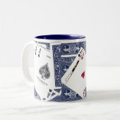 カードコーヒーカップを遊ぶこと ツートーンマグカップ (正面左)