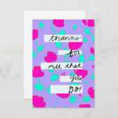 カードサンキューが原因で「お前がやるだけ」 サンキューカード (正面/裏面)