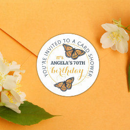 カードシャワーバタフライ封筒用シール ラウンドシール