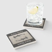 カードシャークグレー ストーンコースター (横)