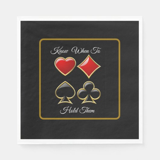 カードシャークトランプのポーカーパーティー スタンダードランチョンナプキン (正面)