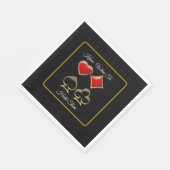 カードシャークトランプのポーカーパーティー スタンダードランチョンナプキン (角)