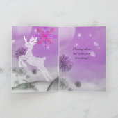 カードシーズンのグリーティングパープルブルークリスマス シーズンカード (内部)