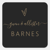 カードシールシールFavor Boxラベル結婚のG400 スクエアシール (正面)