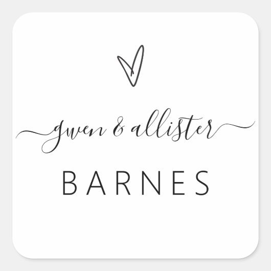 カードシールシールFavor Boxラベル結婚のG400 スクエアシール (正面)