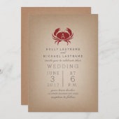 カードストッインスパイアクモノグラム結婚カニ 招待状 (正面/裏面)