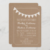 カードストックア刺激を受けたイレットバンテ結婚ィングズ 招待状 (正面/裏面)