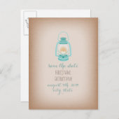 カードストックインスパイアライトブルーキャンピングランタン 案内ポストカード (正面/裏面)