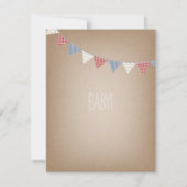 カードストック刺激を受けたの低い国がベビーシャワーをゆでる 招待状 (裏面)