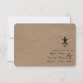 カードストック蜂蜜の日曜保存日 セーブザデート (正面)