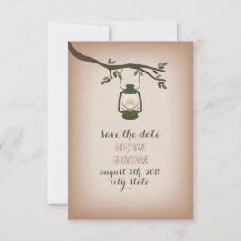 カードストック風キャンプランタン・セーブ・ザ・デート セーブザデート