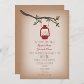 カードストッ刺激を受けたクキャンピングラン結婚タンズ 招待状 (正面/裏面)