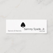 カードスーツのスペード スキニー名刺 (正面)