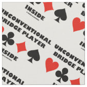 カードスーツの中の独創的なブリッジ・プレーヤー ファブリック (クローズアップ)