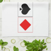 カードスーツを遊ぶこと キッチンタオル (折り畳み)