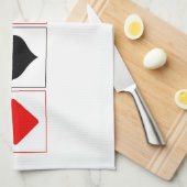 カードスーツを遊ぶこと キッチンタオル (四つ折り)