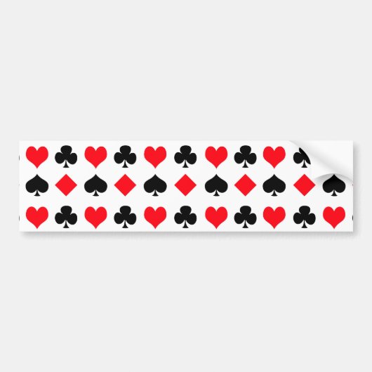 カードスーツを遊ぶこと バンパーステッカー (正面)