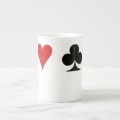 カードスーツを遊ぶこと ボーンチャイナマグカップ (正面)