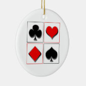 カードスーツを遊ぶ3D セラミックオーナメント (右)