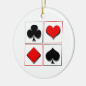 カードスーツを遊ぶ3D セラミックオーナメント (左)