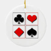 カードスーツを遊ぶ3D セラミックオーナメント (裏面)