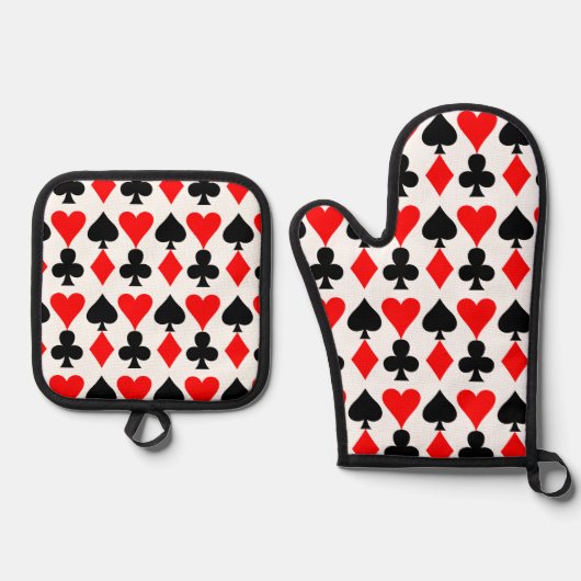 カードスーツデザイン 鍋つかみ&鍋敷きセット (正面)