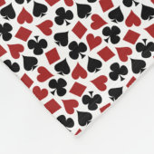 カードスーツパターンを遊ぶトランプのポーカー フリースブランケット (角)