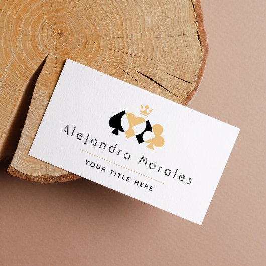 カードスーツ記号クラブダイヤモンドハート&スペードクラウン 名刺