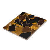 カードスーツ記号コラージュ – 黒と金ゴールドのテクスチャ タイル (側面)