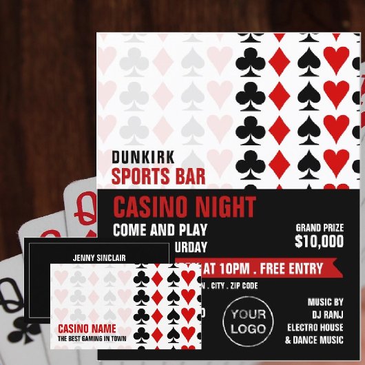 カードスーツ、カジノ、ゲーム業界 名刺