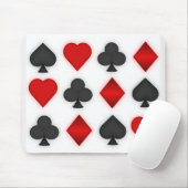 カードスーツ-白いマウスパッド--を遊ぶ3D マウスパッド (マウス)