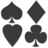 カードスーツ – 黒 シール (正面)
