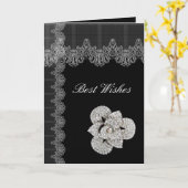 カードダイアモンズジュエリーレース最高のウィズ誕生日 カード (黄色い花)