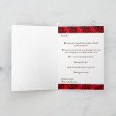 カードテンプレート - カスタマイズ可能な赤いバラ サンキューカード (内部)