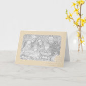 カードテンプレート – 花嫁ブーケ カード (黄色い花)