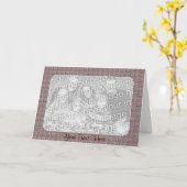 カードテンプレート – 花縁ど カード (黄色い花)