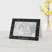 カードテンプレート – 音符 カード (黄色い花)