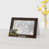 カードテンプレート- Black Dragon カード (黄色い花)