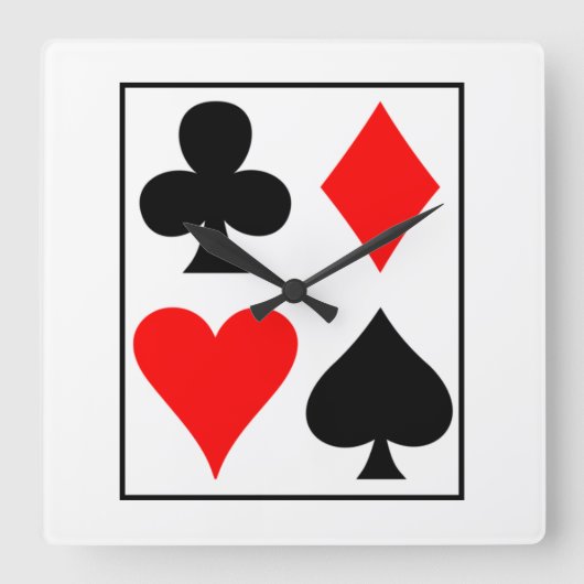 カードデザイン スクエア壁時計 (正面)