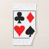 カードデザイン 四角 壁掛け時計 ポケットウォッチ コーヒー バスタオルセット (ハンドタオル)