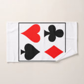 カードデザイン 四角 壁掛け時計 ポケットウォッチ コーヒー バスタオルセット (ハンドタオル)