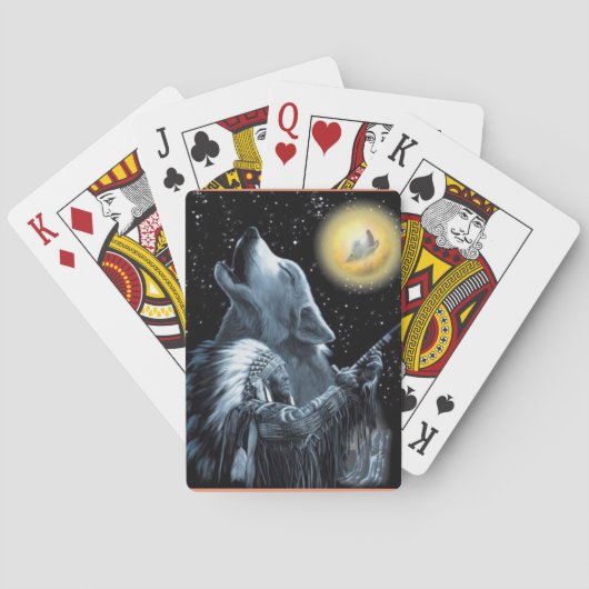 カードデッキを遊んでいるネイティブアメリカン トランプ (裏面)