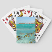 カードデッキを遊んでいる魚を追跡している鮫 トランプ (裏面)