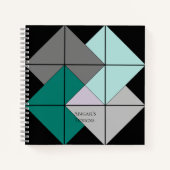 カードトリックキルトブロックスパイラルノート ノートブック (正面)