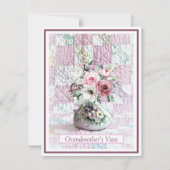 カードノートカードの祖母の花瓶 サンキューカード (正面)