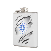 カードノ破れた画像とロゴフラスコ フラスク (左)