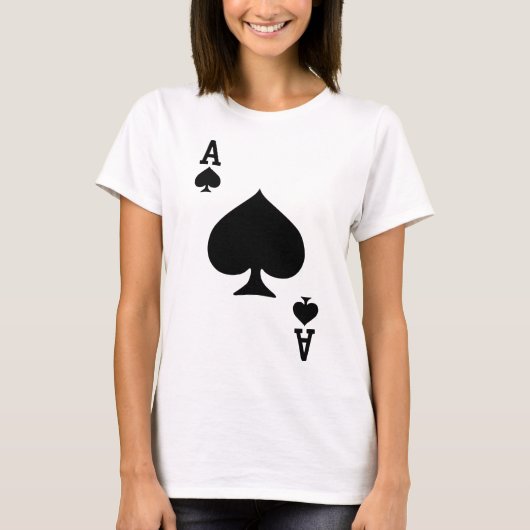 カードハロウィンの衣裳のゲームを遊ぶスペードのエース Tシャツ (正面)