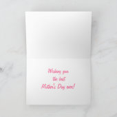 カードバスケットの幸せな母の日のパンジー カード (内部)