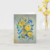 カードバラとブルーベル カード (黄色い花)