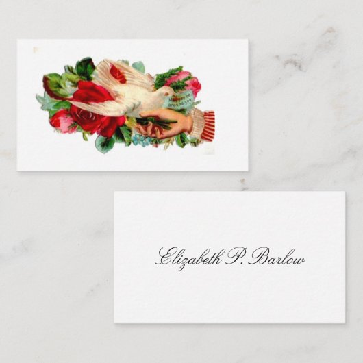 カードビクトリアンを呼ぶ – 喜びを持ちのまわりになさい 名刺 (正面/裏面)